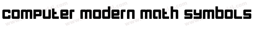 Computer Modern Math Symbols字体转换